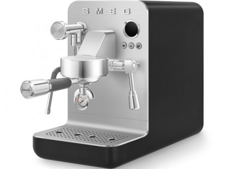 Кофемашина рожковая эспрессо SMEG EMC02BLMEU черный матовый