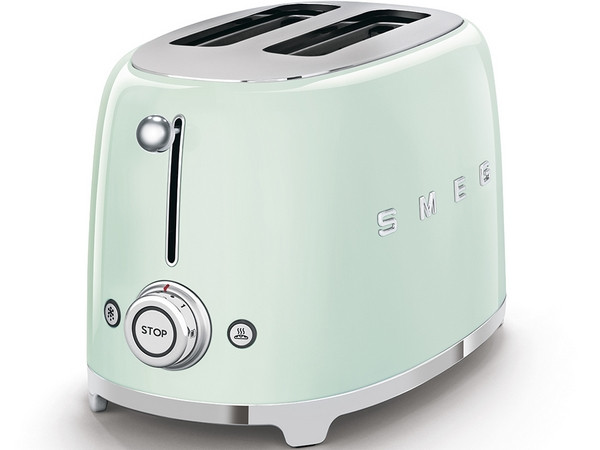 Тостер на 2 ломтика SMEG TSF01PGEU пастельный зеленый Тостер на 2 ломтика SMEG TSF01PGEU пастельный зеленый