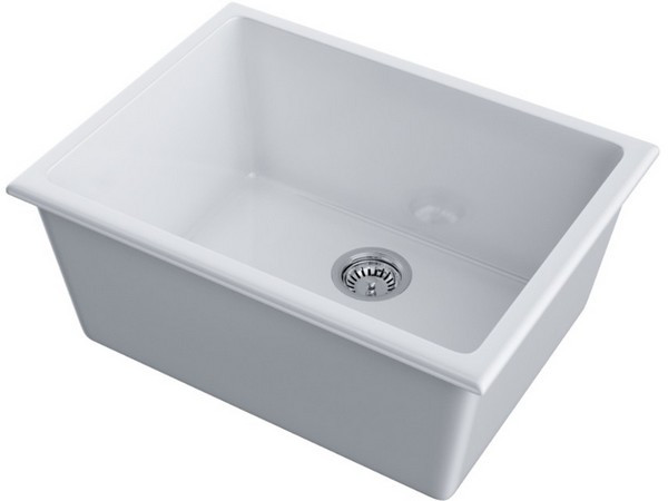 Мойка Omoikiri Okinoshima 61-U/I-WH Glossy Natceramic/белый глянцевый (4993256)