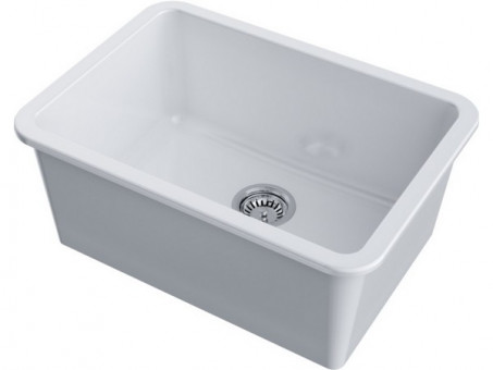 Мойка Omoikiri Torishima 67-U/I-WH Glossy Natceramic/белый глянцевый (4993866)