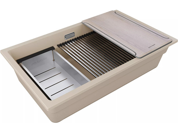 Мойка Paulmark Lumi-multi sink 74 uni LU-MULTI 74-LA, латте Мойка Paulmark Lumi-multi sink 74 uni LU-MULTI 74-LA, латте