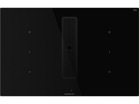 Варочная панель Kuppersbusch KMI 8350.0 SR Black Chrome индукционная с вытяжкой