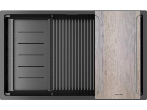 Мойка Paulmark Next-multi sink 74 uni PM787445-GM, вороненая сталь