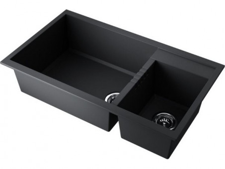 Мойка Omoikiri Tedori 86-2-LB-BL Tetogranit/черный (4993932)