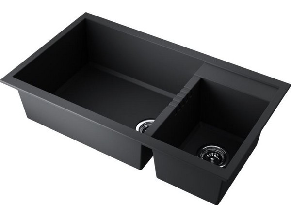 Мойка Omoikiri Tedori 86-2-LB-BL Tetogranit/черный (4993932)