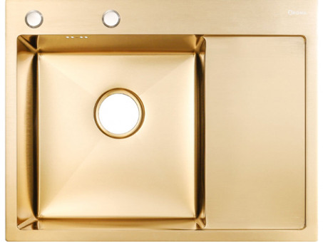 Мойка Arona ARS 650*505 L GOLD (чаша слева) золото